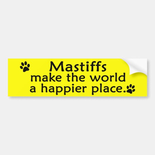 Mastiffs-glücklicher Platz Autoaufkleber (Vorne)