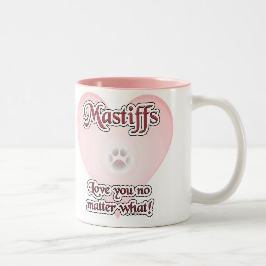 Mastiffs Liebe Sie egal welche Tasse (Rechts)