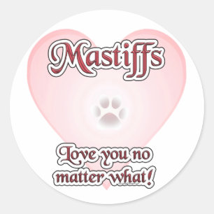 Mastiffs Liebe Sie egal welcher Aufkleber