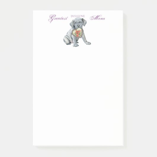 Mastino Heart Mama Post-it Notes Klebezettel (Vorderseite)