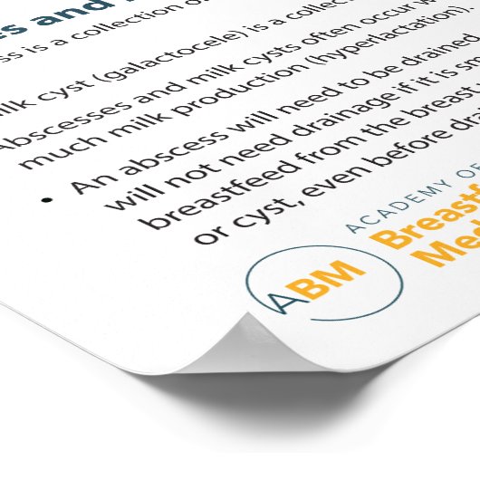 Mastitis in der Stillzeit Poster (Englisch) (Ecke)