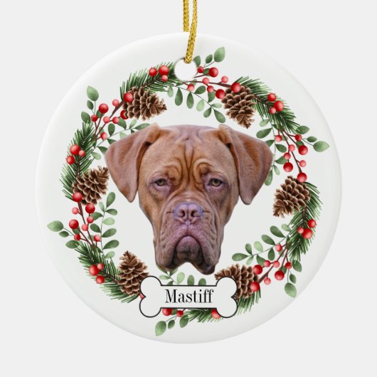 Mastixhund Keramik Ornament (Vorne)