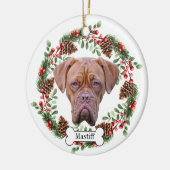 Mastixhund Keramik Ornament (Links)