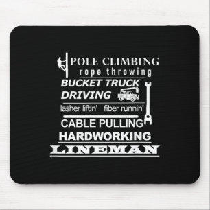 Mastkletterfaser-Laufkabelzieh-Leitungsmann Mousepad