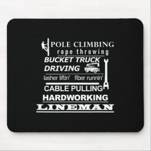 Mastklettern, Glasfaserinstallation, Kabelzieh-Lin Mousepad