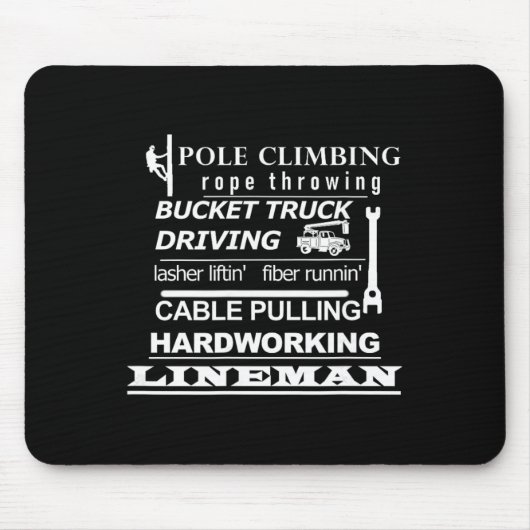Mastklettern, Glasfaserinstallation, Kabelzieh-Lin Mousepad (Vorne)