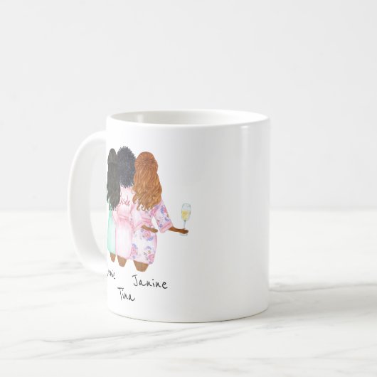 Mastmädchen Karikaturen - Maßgeschneiderte Aufträg Kaffeetasse (Vorderseite Links)