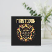 Mastodon Boar Fire Einladung (Stehend Vorderseite)