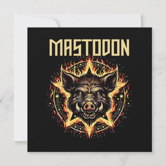 Mastodon Boar Fire Einladung (Vorderseite)