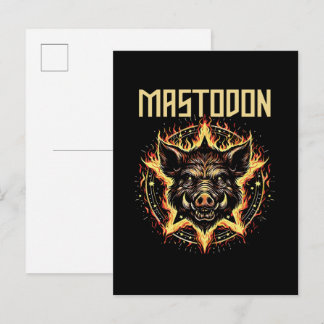Mastodon Boar Fire Einladungspostkarte