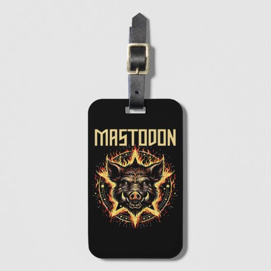 Mastodon Boar Fire Gepäckanhänger (Vorderseite Vertikal)
