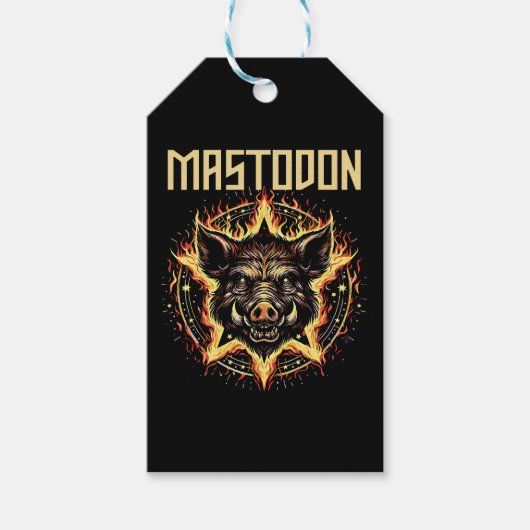 Mastodon Boar Fire Geschenkanhänger (Vorderseite)