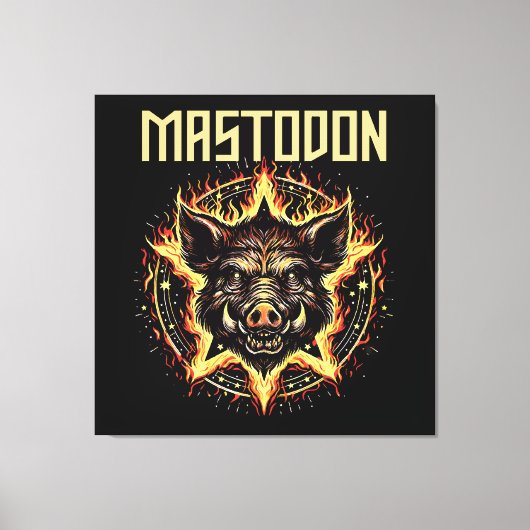 Mastodon Boar Fire Leinwanddruck (Vorderseite)