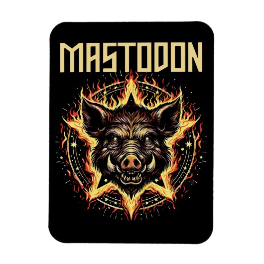 Mastodon Boar Fire Magnet (Vertikal)