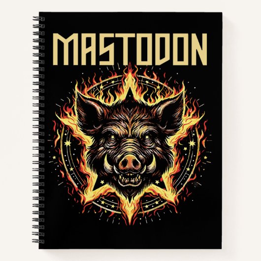 Mastodon Boar Fire Notizblock (Vorderseite)