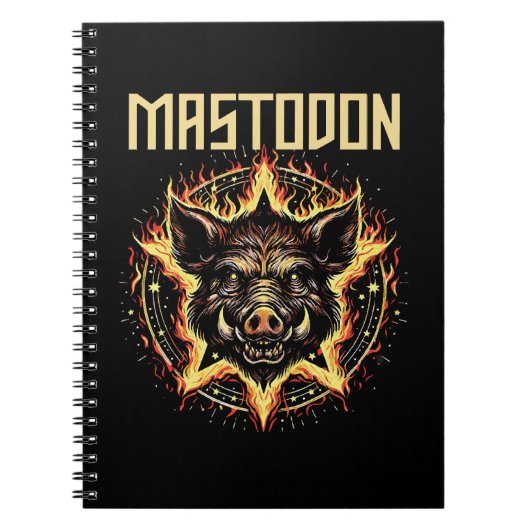 Mastodon Boar Fire Notizblock (Vorderseite)