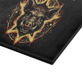 Mastodon Boar Fire Schneidebrett (Ecke)
