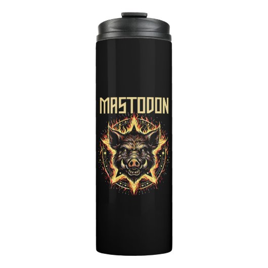 Mastodon Boar Fire Thermosbecher (Vorderseite)