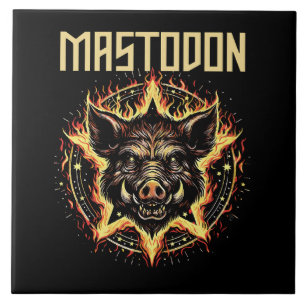 Mastodon-Eber-Feuer Fliese
