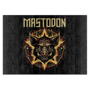 Mastodon-Eber-Feuer Schneidebrett