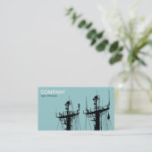 Masts - Light Blue Green Visitenkarte (Stehend Vorderseite)
