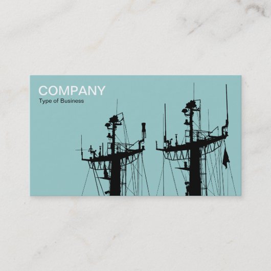 Masts - Light Blue Green Visitenkarte (Vorderseite)