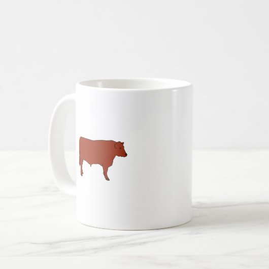Mastvieh - rotes Angus Stier Kaffeetasse (Vorderseite Links)