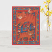 Mat Cats 'Happy Vatertag' Grüße Karte (Gelbe Blume)