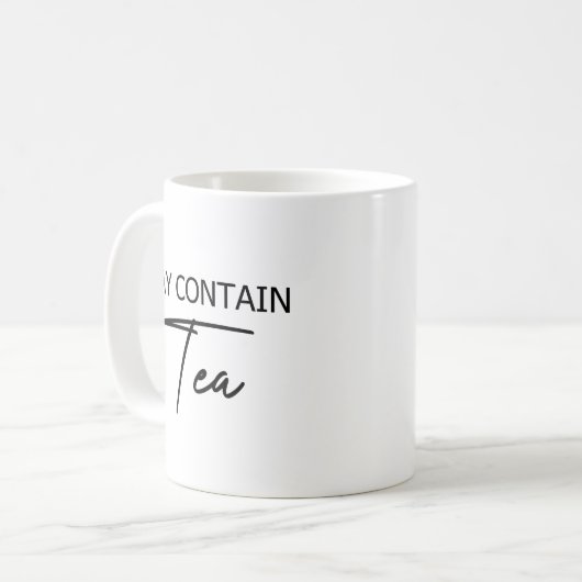 Mat Contain Tee - Typografie-Script-Zitat Kaffeetasse (Vorderseite Links)