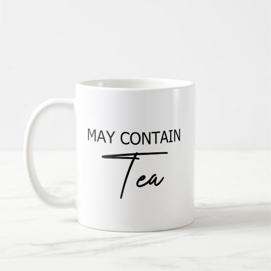 Mat Contain Tee - Typografie-Script-Zitat Kaffeetasse (Links)
