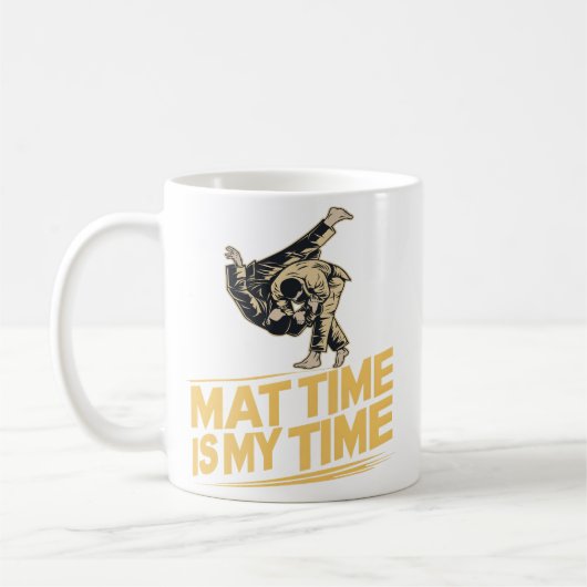 Mat Time is My Time Jiu Jitsu Mat Mastery BJJ Kaffeetasse (Links)
