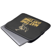 Mat Time is My Time Jiu Jitsu Mat Mastery BJJ Laptopschutzhülle (Vorne Knopf)
