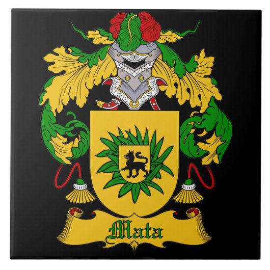 Mata Familienwappen Tile Fliese (Vorderseite)