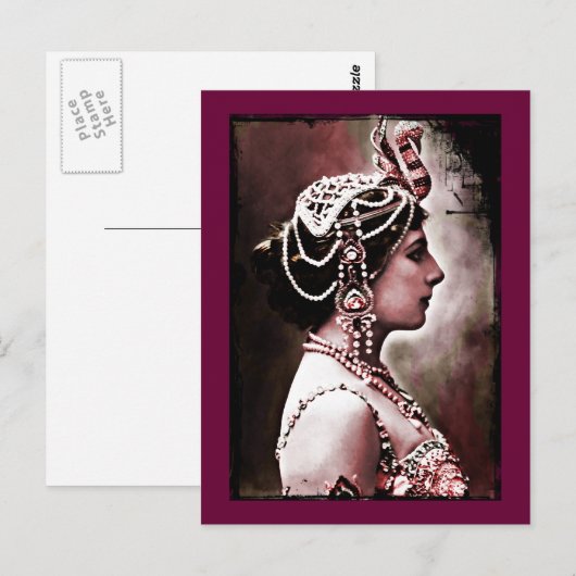 Mata Hari 1910 Postkarte (Vorne/Hinten)