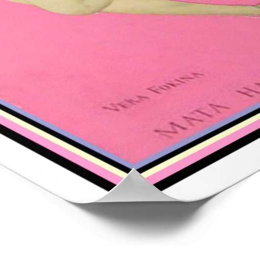 Mata Hari Art Deco Print Poster (Ecke)