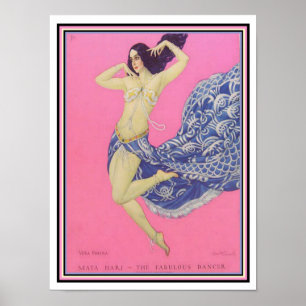 Mata Hari Art Deco Print Poster