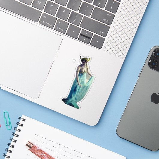 Mata Hari  Aufkleber (Laptop mit iPhone)