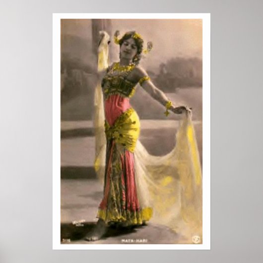 Mata Hari Enchantress Seductress Vintage Poster (Vorne)