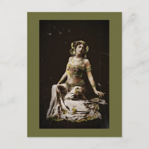 Mata Hari in Harem Kostüm Postkarte