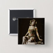 Mata Hari in Haremskostüm Button (Vorne & Hinten)