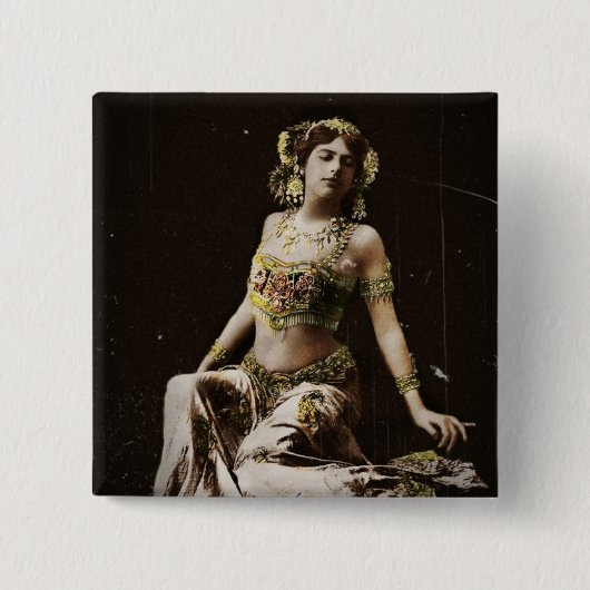 Mata Hari in Haremskostüm Button (Vorderseite)
