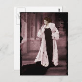 Mata Hari in White Fur Coat Postkarte (Vorne/Hinten)
