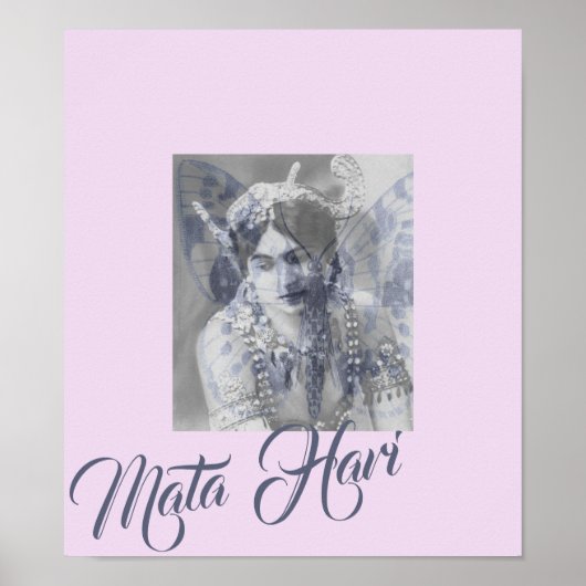 Mata Hari – Margaretha Geertruida – butterfly Poster (Vorne)