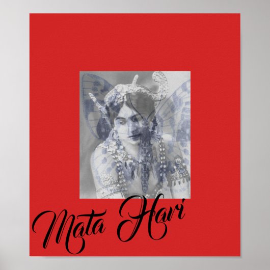 Mata Hari – Margaretha Geertruida – butterfly Poster (Vorne)
