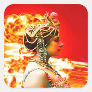 Mata Hari Quadratischer Aufkleber