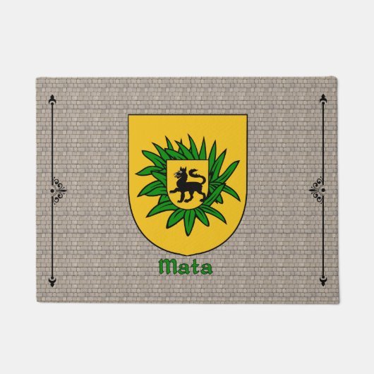 Mata Historischer Schild auf Kobelstein Fußmatte (Vorderseite)