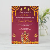Mata Ki Chowki Einladungsvorlage Einladung (Stehend Vorderseite)