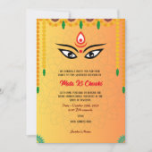 Mata Ki Chowki Goddess Durga Jagrata Einladung (Vorderseite)