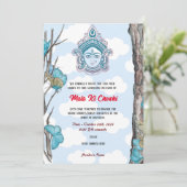 Mata Ki Chowki Goddess Durga Jagrata Einladung (Stehend Vorderseite)