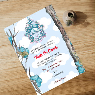 Mata Ki Chowki Goddess Durga Jagrata Einladung